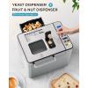 imageEUHOMY Bread Maker Machine 2LB Breadmaker with 13 Programs for 3 Loaf Sizes ampamp 3 Crust Colors Bread Machine Maker with Fruit and Nut Dispenser Nonstick Pan Dough Maker Ideal for Gifts BreadmakerBread Maker 25 Programs
