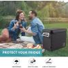 imageEUHOMY CF55 Insulated Protective Cover 59 Quart Car Refrigerator Insulated Transit Bag 12 Volt Portable Refrigerator Cover 59QT Car Fridge Freezer BlackRefrigerator