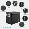 imageEUHOMY CF55 Insulated Protective Cover 59 Quart Car Refrigerator Insulated Transit Bag 12 Volt Portable Refrigerator Cover 59QT Car Fridge Freezer BlackRefrigerator