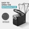 imageEUHOMY CF55 Insulated Protective Cover 59 Quart Car Refrigerator Insulated Transit Bag 12 Volt Portable Refrigerator Cover 59QT Car Fridge Freezer BlackRefrigerator