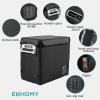 imageEUHOMY CF55 Insulated Protective Cover 59 Quart Car Refrigerator Insulated Transit Bag 12 Volt Portable Refrigerator Cover 59QT Car Fridge Freezer BlackRefrigerator