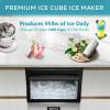 imageEUHOMY Commercial Ice Maker Machine  95lbs Daily Production 33lbs Ice Storage Stainless Steel Freestanding ampamp Under Counter Ice Maker Ideal Ice Maker for HomeBarRestaurantOutdoor ActivitiesSilver
