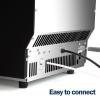 imageEUHOMY Commercial Ice Maker Machine 100lbs24H Stainless Steel Under Counter ice Machine with 33lbs Ice Storage Capacity Freestanding Ice Maker100lbs24H