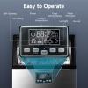 imageEUHOMY Commercial Ice Maker Machine 100lbs24H Stainless Steel Under Counter ice Machine with 33lbs Ice Storage Capacity Freestanding Ice Maker100lbs24HCrescent Ice