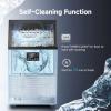 imageEUHOMY Commercial Ice Maker Machine 100lbs24H Stainless Steel Under Counter ice Machine with 33lbs Ice Storage Capacity Freestanding Ice Maker100lbs24HCrescent Ice