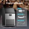 imageEUHOMY Commercial Ice Maker Machine 100lbs24H Stainless Steel Under Counter ice Machine with 33lbs Ice Storage Capacity Freestanding Ice Maker100lbs24HCrescent Ice