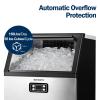 imageEUHOMY Commercial Ice Maker Machine 100lbs24H Stainless Steel Under Counter ice Machine with 33lbs Ice Storage Capacity Freestanding Ice Maker150lbs24H