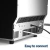 imageEUHOMY Commercial Ice Maker Machine 100lbs24H Stainless Steel Under Counter ice Machine with 33lbs Ice Storage Capacity Freestanding Ice Maker150lbs24H