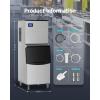 imageEUHOMY Commercial Ice Maker Machine 400Lbs24H SECOP CompressorampampETL Approval Industrial Ice Machine 250Lbs Storage Ice Ready in 815 min Stainless Steel Ice Maker for BarCafeRestaurantBusinessSilver