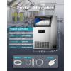 imageEUHOMY Commercial Ice Maker Machine70lbs24H36 Ice Cubes in 812 MinsUnder Counter Ice Maker with Water Filter12lbs Storage CapacityFreestanding Ice Machine for HomeBarCafeRestaurant100lbsday