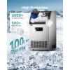 imageEUHOMY Commercial Ice Maker Machine70lbs24H36 Ice Cubes in 812 MinsUnder Counter Ice Maker with Water Filter12lbs Storage CapacityFreestanding Ice Machine for HomeBarCafeRestaurant100lbsday
