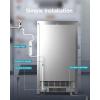 imageEUHOMY Commercial Ice Maker105lbs24HStainless Steel Under Counter Ice Machine with Water Filter33lbs Storage Capacity 45 Cubes in 812 Mins Freestanding Ice Machine for HomeBarCafeRestaurant105lbsday