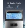 imageEUHOMY Commercial Ice Maker105lbs24HStainless Steel Under Counter Ice Machine with Water Filter33lbs Storage Capacity 45 Cubes in 812 Mins Freestanding Ice Machine for HomeBarCafeRestaurant105lbsday