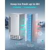 imageEUHOMY Commercial Under Counter Nugget Ice Maker Machine 66LbsDay Bulitin Freestanding Ice Maker with Gravity Drainage SelfCleaning ampamp 24H Timer Ice Machine for Commercial ampamp Home UseSilverSilver