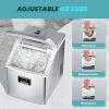 imageEUHOMY Countertop Ice Maker Machine 40Lbs24H Auto SelfCleaning 24 Pcs Ice13 Mins Portable Compact Ice Maker with Ice Scoop ampamp Basket Perfect for HomeKitchenOfficeBarSilver