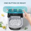 imageEUHOMY Countertop Ice Maker Machine with Handle 264lbs Per Day 9 Ice Cubes Ready in 6 Mins AutoCleaning Portable Ice Maker with Basket and Scoop for HomeKitchenCampingRV Black