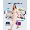 imageEUHOMY Countertop Ice Maker Machine with Handle 26lbs in 24Hrs 9 Ice Cubes Ready in 6 Mins AutoCleaning Portable Ice Maker with Basket and Scoop for HomeKitchenCampingRV BlackPurple