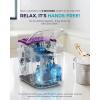 imageEUHOMY Countertop Ice Maker Machine with Handle 26lbs in 24Hrs 9 Ice Cubes Ready in 6 Mins AutoCleaning Portable Ice Maker with Basket and Scoop for HomeKitchenCampingRV BlackPurple