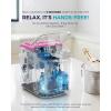 imageEUHOMY Countertop Ice Maker Machine with Handle 26lbs in 24Hrs 9 Ice Cubes Ready in 6 Mins AutoCleaning Portable Ice Maker with Basket and Scoop for HomeKitchenCampingRV BlackPink