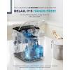 imageEUHOMY Countertop Ice Maker Machine with Handle 26lbs in 24Hrs 9 Ice Cubes Ready in 6 Mins AutoCleaning Portable Ice Maker with Basket and Scoop for HomeKitchenCampingRV BlackBlack
