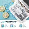 imageEUHOMY Ice Cube Maker Machine Countertop 2 Ways to Add Water 45LbsDay 24 Pcs Ready in 13 Mins SelfCleaning Portable Compact with Ice Scoop ampamp Basket Perfect for HomeKitchenOfficeBarIce Cube Maker