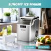 imageEUHOMY Ice Cube Maker Machine Countertop 2 Ways to Add Water 45LbsDay 24 Pcs Ready in 13 Mins SelfCleaning Portable Compact with Ice Scoop ampamp Basket Perfect for HomeKitchenOfficeBarIce Cube Maker