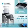 imageEUHOMY Ice Cube Maker Machine Countertop 2 Ways to Add Water 45LbsDay 24 Pcs Ready in 13 Mins SelfCleaning Portable Compact with Ice Scoop ampamp Basket Perfect for HomeKitchenOfficeBarIce Cube Maker