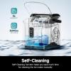 imageEUHOMY Ice Maker Countertop 9 Cubes Ready in 6 Mins 26lbs24H SelfCleaning Portable Ice Maker Machine with Carry Handle Basket and Scoop 2 Sizes of Bullet Ice for Home Kitchen Office