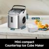 imageEUHOMY Ice Maker Countertop 9 Cubes Ready in 6 Mins 26lbs24H SelfCleaning Portable Ice Maker Machine with Carry Handle Basket and Scoop 2 Sizes of Bullet Ice for Home Kitchen Office