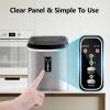 imageEUHOMY Ice Maker Countertop Machine  26 lbs in 24 Hours 9 Cubes Ready in 8 Mins Electric Icemaker and Compact Portable Ice Maker with Ice Scoop and Basket Perfect for HomeKitchenOfficeSliverStainless Steel Silver