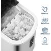 imageEUHOMY Ice Maker Countertop Machine  26 lbs in 24 Hours 9 Cubes Ready in 8 Mins Electric Icemaker and Compact Portable Ice Maker with Ice Scoop and Basket Perfect for HomeKitchenOfficeSliverSteel Silver