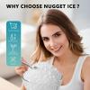 imageEUHOMY Ice Maker Countertop Machine  26 lbs in 24 Hours 9 Cubes Ready in 8 Mins Electric Icemaker and Compact Portable Ice Maker with Ice Scoop and Basket Perfect for HomeKitchenOfficeSliverSteel Light Silver