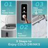 imageEUHOMY Ice Maker Countertop Portable Ice Machine with Carry Handle 265lbs Per Day 9 Cubes in 6 Mins AutoCleaning with Basket and Scoop for Home Kitchen Camping RV SilverGrey