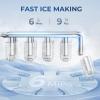 imageEUHOMY LunaArc Crescent Ice Maker Countertop 1600PcsDay Ready in 12Mins Auto Deep Cleaning Timer Portable Ice Maker Machine with Clear Ice Cubes for WhiskeyCoffeeSoft DrinksWhite