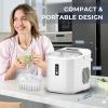 imageEUHOMY LunaArc Crescent Ice Maker Countertop 1600PcsDay Ready in 12Mins Auto Deep Cleaning Timer Portable Ice Maker Machine with Clear Ice Cubes for WhiskeyCoffeeSoft DrinksWhite