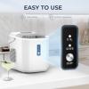 imageEUHOMY LunaArc Crescent Ice Maker Countertop 1600PcsDay Ready in 12Mins Auto Deep Cleaning Timer Portable Ice Maker Machine with Clear Ice Cubes for WhiskeyCoffeeSoft DrinksWhite