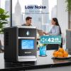 imageEUHOMY LunaArc Crescent Ice Maker Countertop 1600PcsDay Ready in 12Mins Auto Deep Cleaning Timer Portable Ice Maker Machine with Clear Ice Cubes for WhiskeyCoffeeSoft DrinksBlack