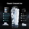 imageEUHOMY LunaArc Crescent Ice Maker Countertop 1600PcsDay Ready in 12Mins Auto Deep Cleaning Timer Portable Ice Maker Machine with Clear Ice Cubes for WhiskeyCoffeeSoft DrinksBlack
