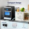 imageEUHOMY LunaArc Crescent Ice Maker Countertop 1600PcsDay Ready in 12Mins Auto Deep Cleaning Timer Portable Ice Maker Machine with Clear Ice Cubes for WhiskeyCoffeeSoft DrinksBlack