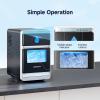 imageEUHOMY LunaArc Crescent Ice Maker Countertop 1600PcsDay Ready in 12Mins Auto Deep Cleaning Timer Portable Ice Maker Machine with Clear Ice Cubes for WhiskeyCoffeeSoft DrinksBlack