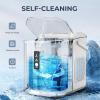 imageEUHOMY LunaArc Crescent Ice Maker Countertop 1600PcsDay Ready in 12Mins Auto Deep Cleaning Timer Portable Ice Maker Machine with Clear Ice Cubes for WhiskeyCoffeeSoft DrinksWhite