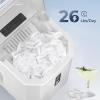 imageEUHOMY LunaArc Crescent Ice Maker Countertop 1600PcsDay Ready in 12Mins Auto Deep Cleaning Timer Portable Ice Maker Machine with Clear Ice Cubes for WhiskeyCoffeeSoft DrinksWhite