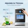 imageEUHOMY LunaArc Crescent Ice Maker Countertop 1600PcsDay Ready in 12Mins Auto Deep Cleaning Timer Portable Ice Maker Machine with Clear Ice Cubes for WhiskeyCoffeeSoft DrinksBlack