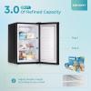 imageEUHOMY Mini Freezer Countertop11 Cubic Feet Single DoorCompact Upright Freezer with Reversible Stainless Steel Door Removable Shelves Small freezer for HomeDormsApartmentOfficeSilverBlack