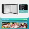 imageEUHOMY Mini Freezer Countertop11 Cubic Feet Single DoorCompact Upright Freezer with Reversible Stainless Steel Door Removable Shelves Small freezer for HomeDormsApartmentOfficeSilverSilver