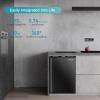 imageEUHOMY Mini Freezer Countertop11 Cubic Feet Single DoorCompact Upright Freezer with Reversible Stainless Steel Door Removable Shelves Small freezer for HomeDormsApartmentOfficeSilverBlack