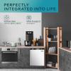 imageEUHOMY Mini Freezer Countertop11 Cubic Feet Single DoorCompact Upright Freezer with Reversible Stainless Steel Door Removable Shelves Small freezer for HomeDormsApartmentOfficeSilverSilver