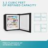 imageEUHOMY Mini Freezer Countertop11 Cubic Feet Single DoorCompact Upright Freezer with Reversible Stainless Steel Door Removable Shelves Small freezer for HomeDormsApartmentOfficeSilverBlack
