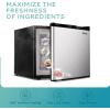imageEUHOMY Mini Freezer Countertop11 Cubic Feet Single DoorCompact Upright Freezer with Reversible Stainless Steel Door Removable Shelves Small freezer for HomeDormsApartmentOfficeSilverSilver