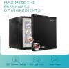 imageEUHOMY Mini Freezer Countertop11 Cubic Feet Single DoorCompact Upright Freezer with Reversible Stainless Steel Door Removable Shelves Small freezer for HomeDormsApartmentOfficeSilverBlack